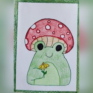 CUSTOMIZE ME! Original Art Work by Seller Frog Toadstool Business Cards